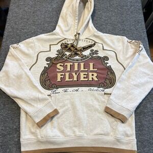 Born Fly Men's XLarge Hoodie Sweatshirt Embroidered "Still Flyer" Ready To Wear!
